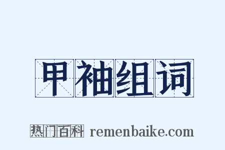 甲袖组词是什么意思的图片